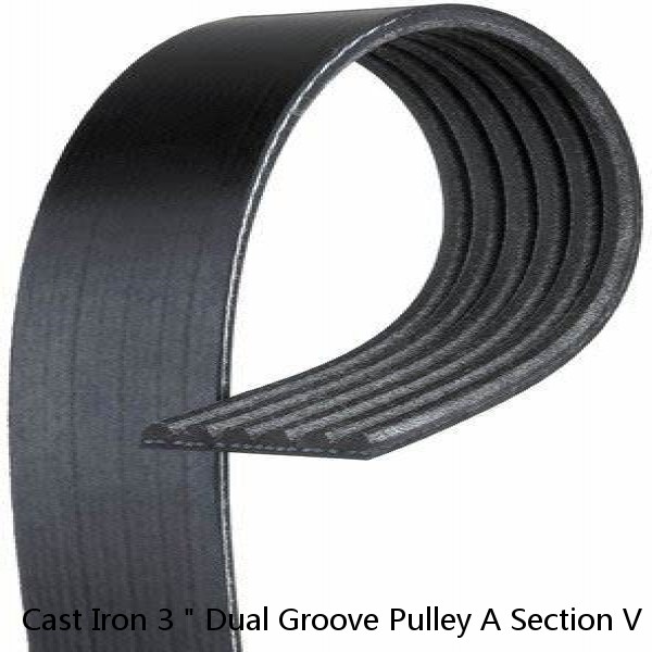 Cast Iron 3 " Dual Groove Pulley A Section V Belt 4L for a 5/8 " Keyed Shaft #1 image